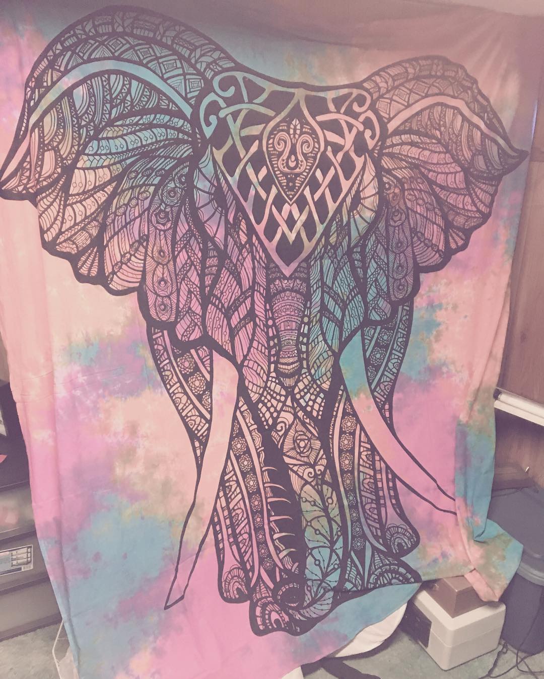 Absolutely love my elephant tapestry from @royalfurnish that i can finally post 💖🐘 Can't wait to set it up the way I want it. #royalfurnish