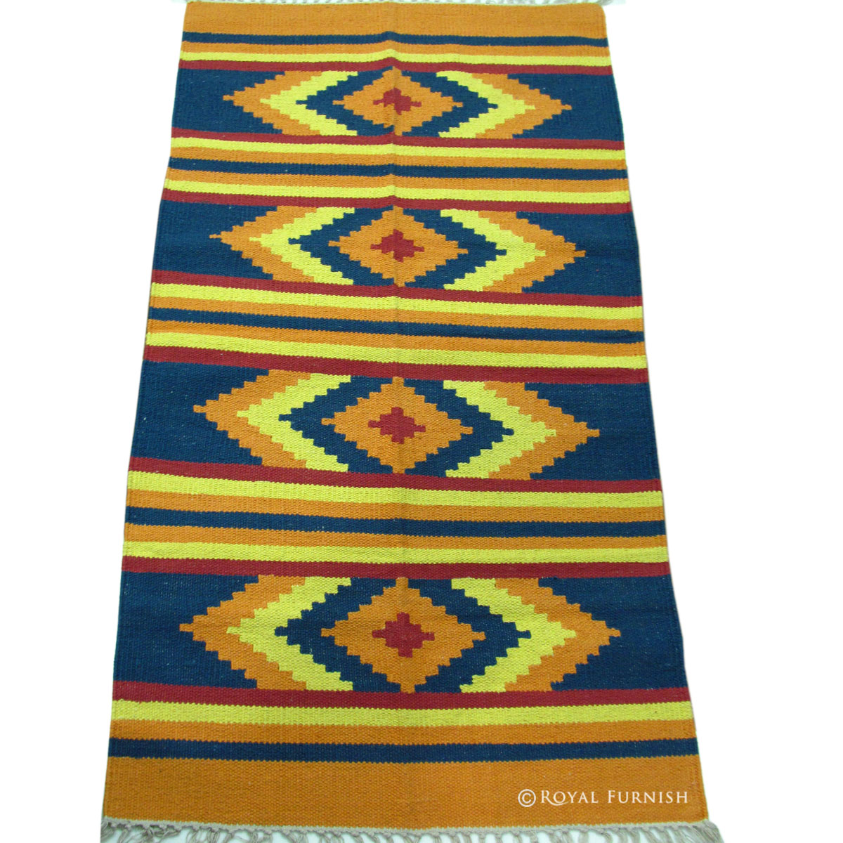 Hand Woven Geometric Kilim Rug