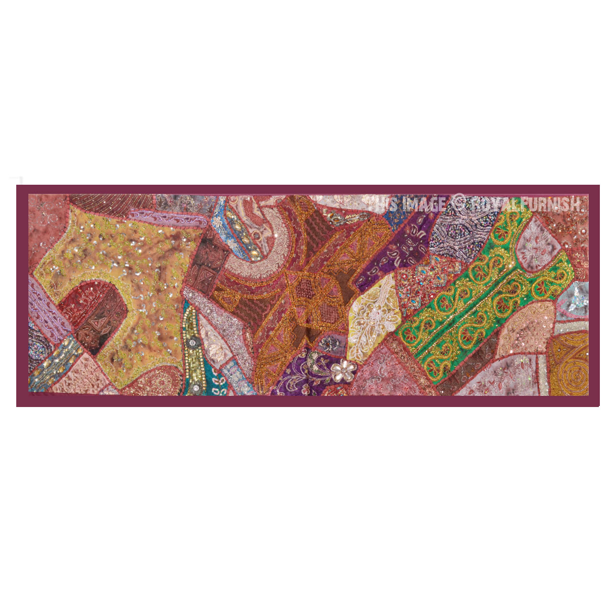 Wall Decorative Vintage Heavy Expensive Beads Embroidered Tapestry