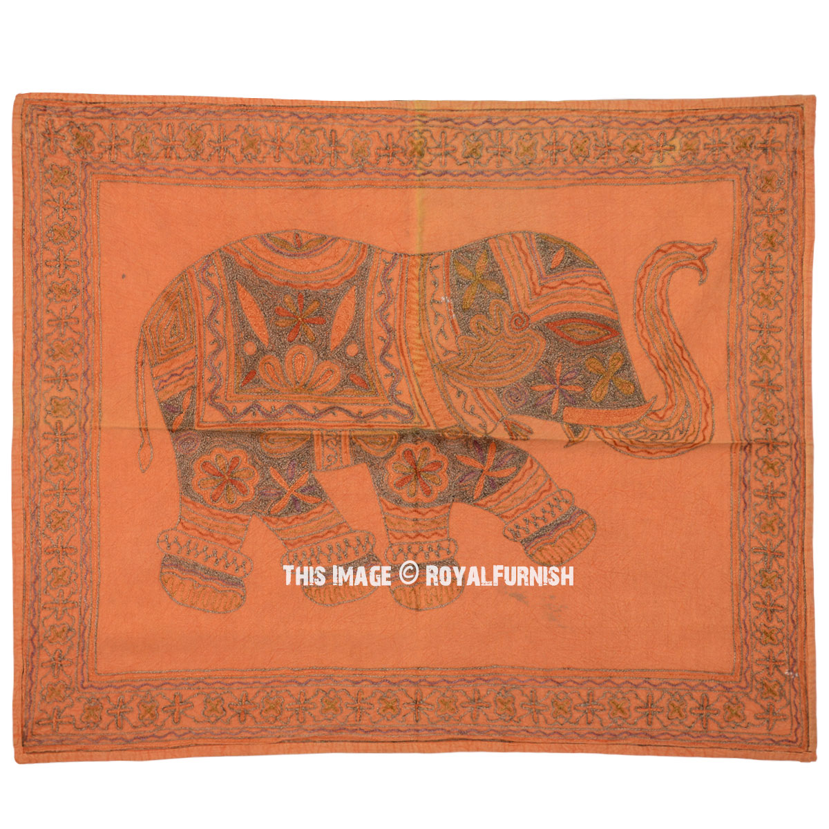 Hand Embroidered Elephant Wall Hanging Tapestry Decor Art