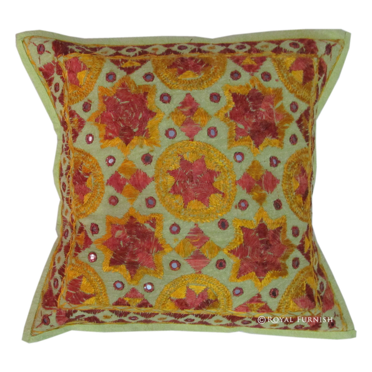Vintage Handmade Embroidery Star Mirror Decorative Throw Toss Pillow eBay