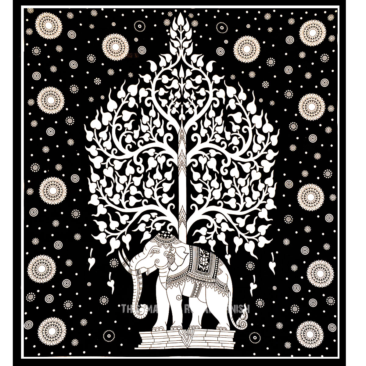 Black and white tree tapestry hotsell