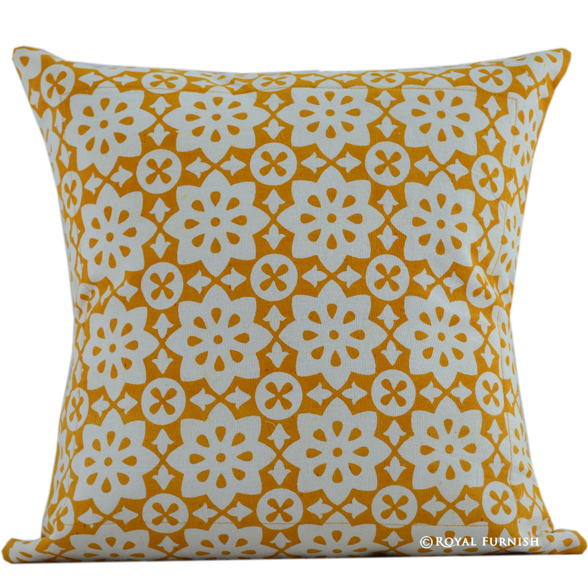 Orange - Cotton Hand Batik Cushion Cover (18 x 18 in) 46