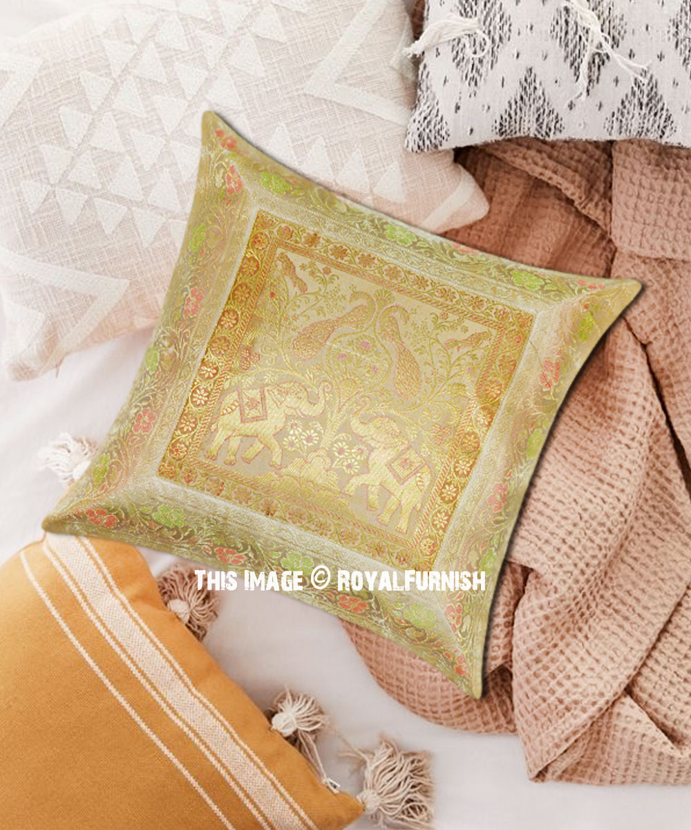 brocade throw pillows