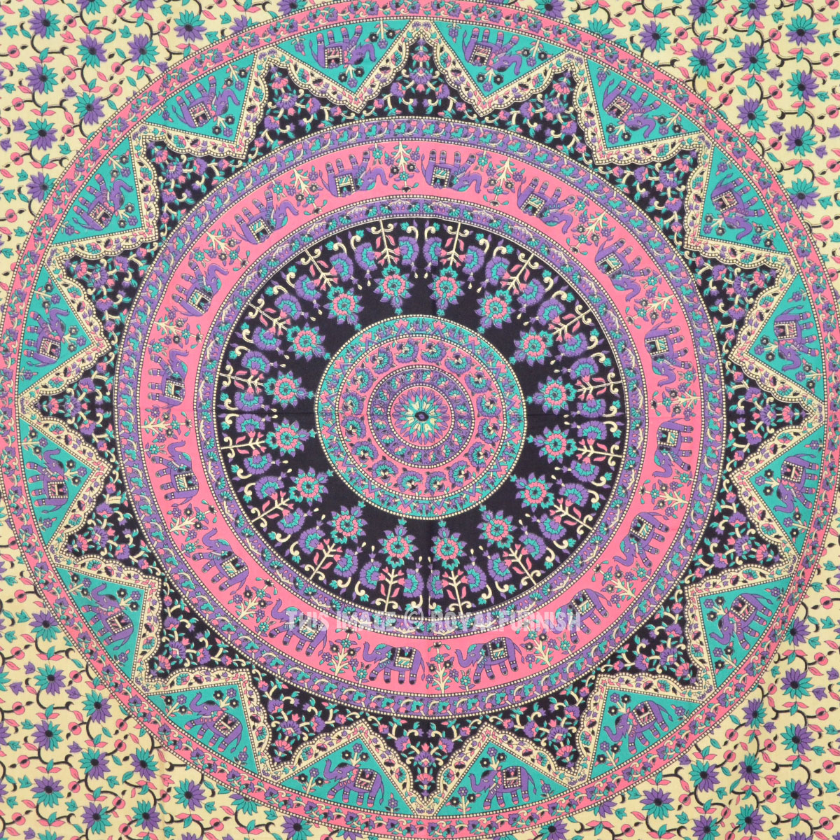 ... Â» Twin Size Bohemian Mandala Wall Tapestry, Indian Hippie Bedding
