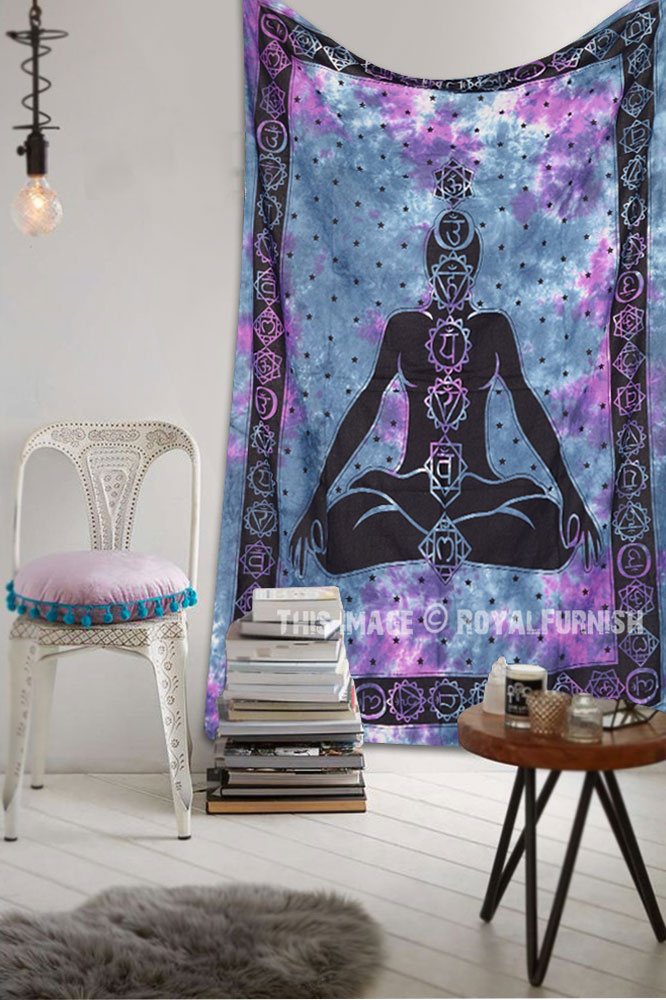 Lot of Tie Dye Seven Chakra Tapestry Poster WallHanging Hippie Urban Throw 30X40 