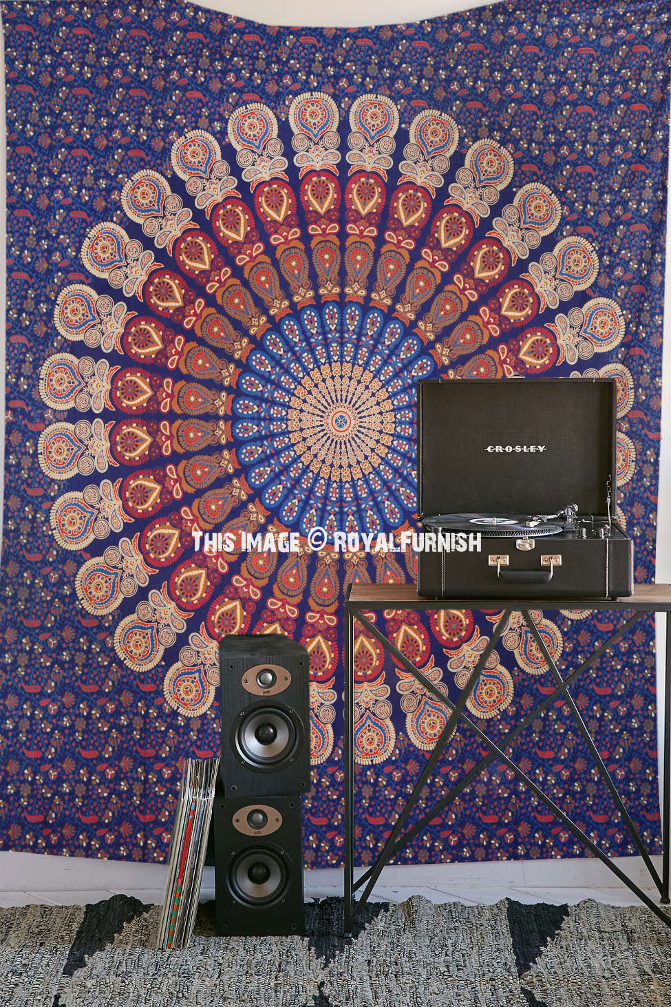 Mandala Bohemian Round Beach Hippie Tapestry Throw Yoga Mat Towel Indian Blanket