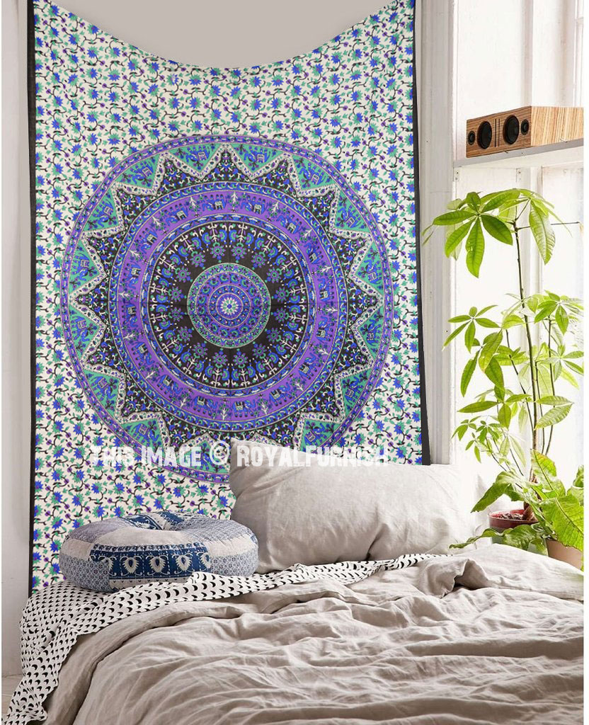Mandala Hippie Tapestry Wall Hanging Psychedelic Bedspread Throw Bohemian Cover 