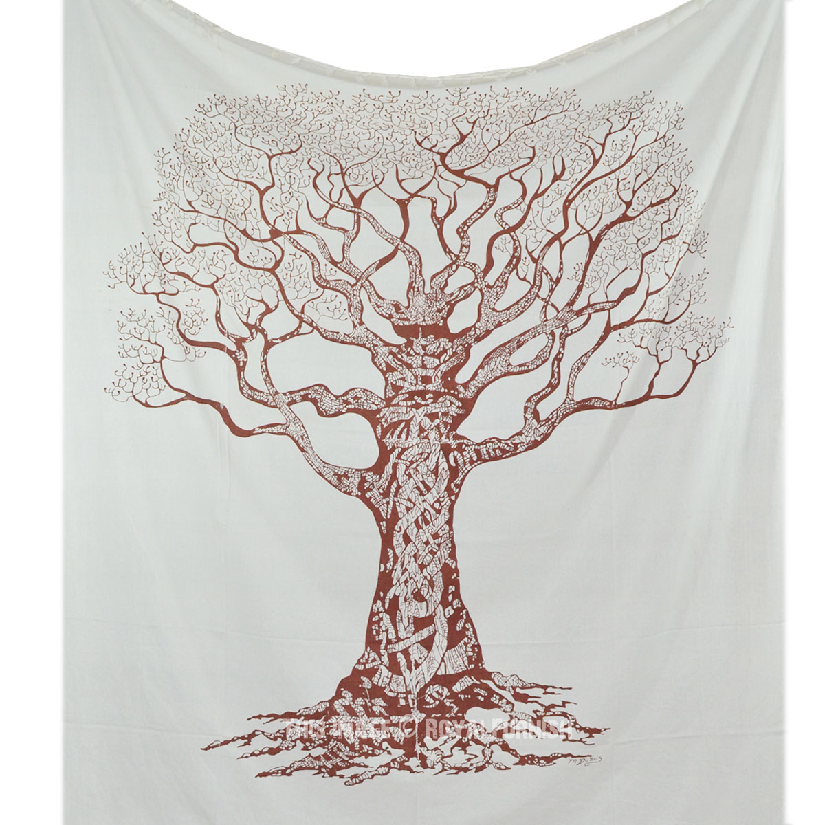 Large White Desert Tree of Life Tapestry Wall Hanging Bedding Bedspread