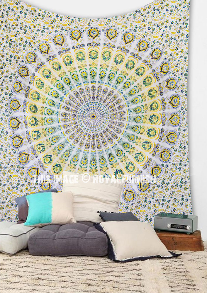 Psychedelic Dorm Bedroom Mandala Wall Tapestry Cotton Bedding Bedspread