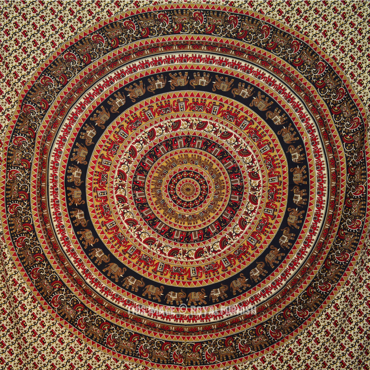 large floral tapestry