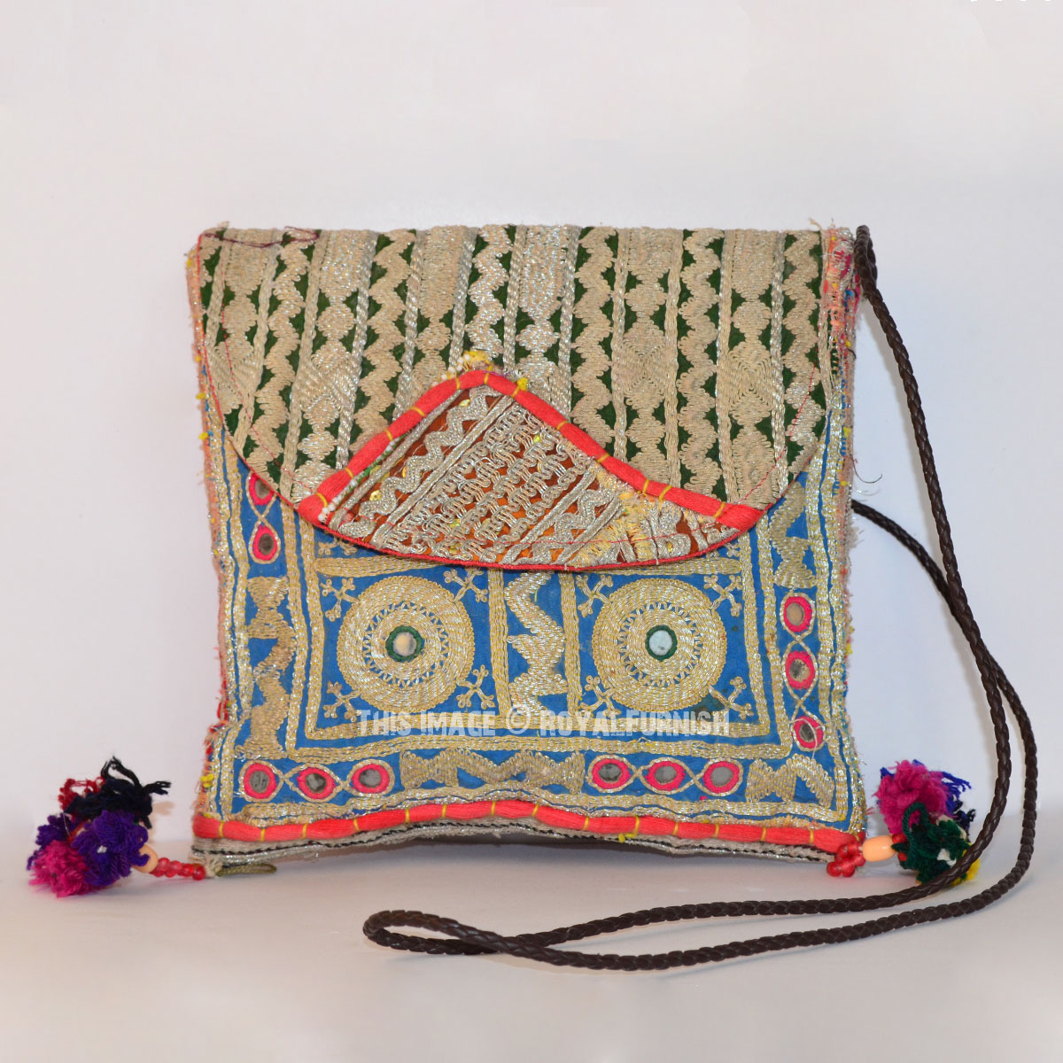 Old Cloth Fabric Boho Hippie Women Acrossbody Shoulder Messenger Bag