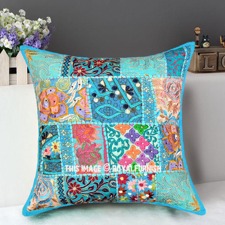 Aria Turquoise 18x18 Throw Pillow