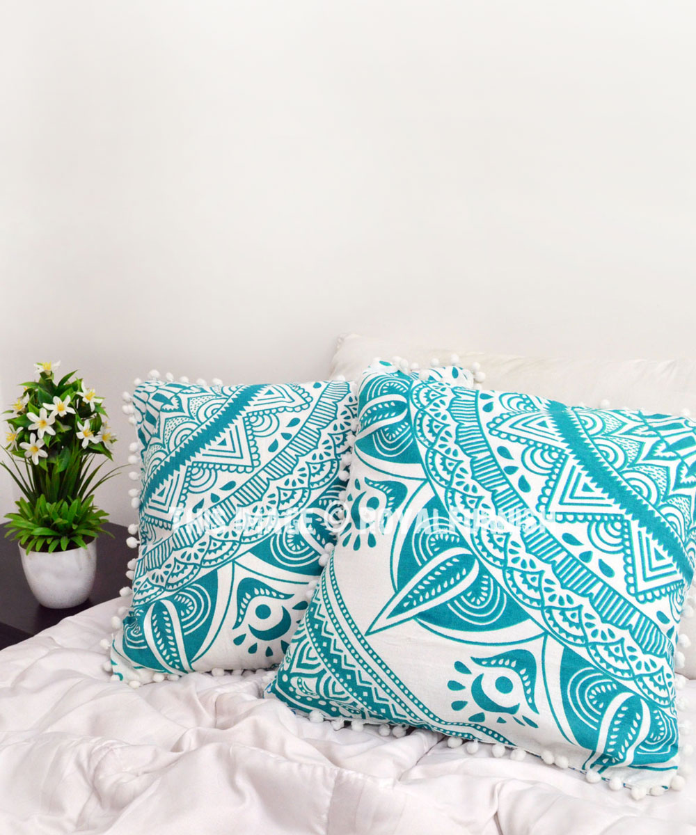 Mandala Decorative Pillow Covers Lotus Throw Cushion Case