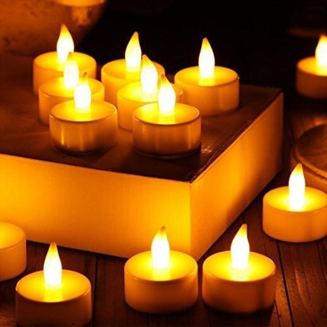 24pcs LED Tealight Candle Realistic Battery Operated Flameless Candles Decor