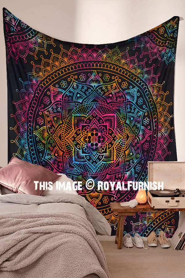 Multi Full Large Rangavalli Mandala Wall Tapestry