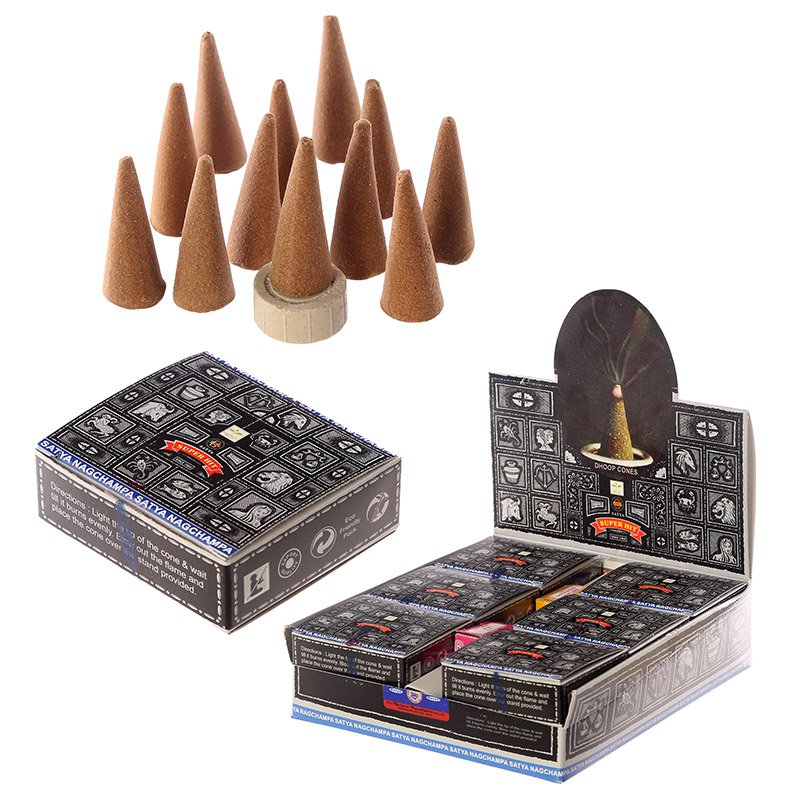 Details about   Tridev Gulab Premium Dhoop Fragrance Incense Cones Boxes 12 Pack 