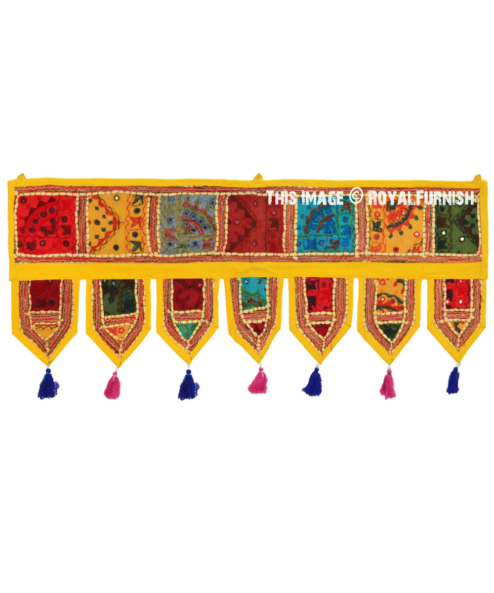 Rajasthani Patchwork Embroidered Toran Door or Window Hanging 