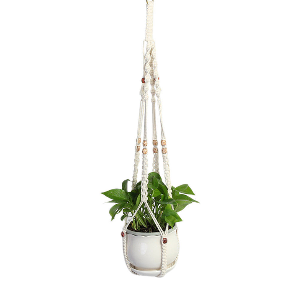 Indoor Outdoor Ceiling Macrame Pot Plant Hanger Royalfurnish Com