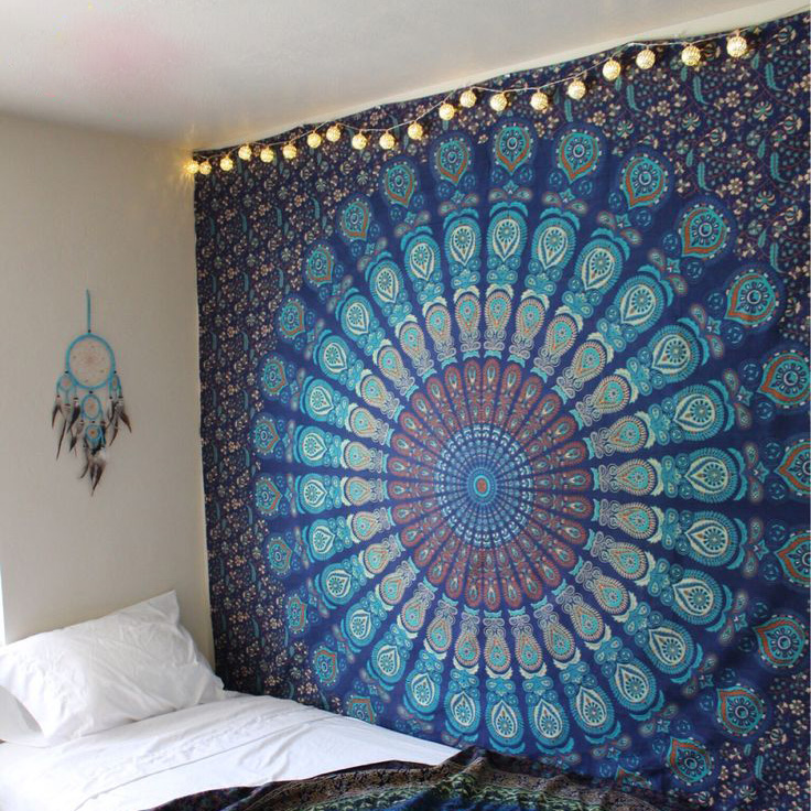 Psychedelic Fascinating Tapestry Room Wall Hanging Art Color Pattern Tapestries 