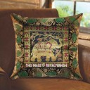 Decorative & Accent Asian Elephant Featuring Silk Brocade Toss Pillow Cover 16X16 Inch