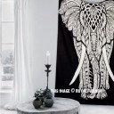 Small Black & White Asian Elephant Tapestry
