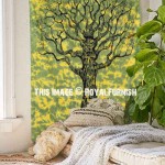 Twin Size Green Tree Of Life Tapestry Wall Hanging Decor Art