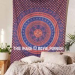 Small Blue Multi Bohemian Mandala Wall Tapestry 