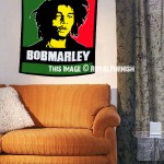 Bob Marley ONE LOVE Rasta Fabric Cloth Poster 30X40 Inch