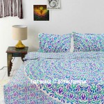 White Multi Shrubs and Hedge Plants Theme Duvet Cover Set with 2 Pillow Covers