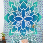 Sea Green Tropic Verde Mandala Bohemian Tapestry