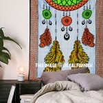 Multi Dream Catcher Tapestry Hand Brushed Wall Hanging