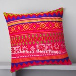 Multi Tribal Stripes Design Boho Throw Pillow Cover 16X16 Inch