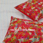 Red Bird Forest Cotton Standard Pillow Cover Set of 2