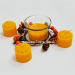 Gift Set of Yellow Votive Candles - Set of 4 Scented Candles with Candle Holder