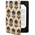Beige Handblock Flower Printed Kindle Paperwhite Case for All 2012, 2013, 2015 and 2016 Versions