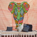 Hand Painted Indian Boho Elephant Tapestry