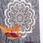Grey Multi Marigold Bohemian Mandala Wall Tapestry