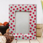 Grey & Pink Paper Tabletop Picture Frame 4X6 Inch 