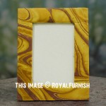 Gold & Brown Recycled Paper Tabletop Picture Frame 5X7