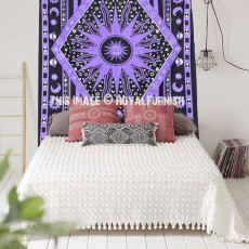 Purple Celestial Psychedelic Sun Wall Tapestry