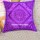 16" Purple Indian Mirror Decorative Cotton Throw Cushion Cover