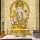 Yellow Hindu Elephant God Ganesha Batik Tapestry Wall Hanging