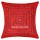24" Maroon Decorative Mirrored Embroidered Indian Throw Pillow Cover