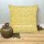 16" Yellow Organdy Cut Work Floral Indian Pillow Case Sham
