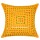 24" Yellow Large Hand Mirrored Embroidery Accent Throw Pillow Case