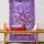 Twin Purple Tree Of Life Cotton Fabric Tapestry Wall Hanging Decor Art