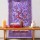 Twin Purple Tree Of Life Cotton Fabric Tapestry Wall Hanging Decor Art