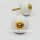 Set of 2 Solid White Ceramic Cabinet Knobs