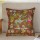 16"X16" Brown Birds Printed Hand Stitched Indian Kantha Throw Pillow Cover